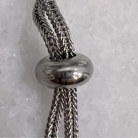 SWAROVSKI Antique Pink Crystal Sterling Silver BOLO Bar Bracelet - Picture 12 of 14